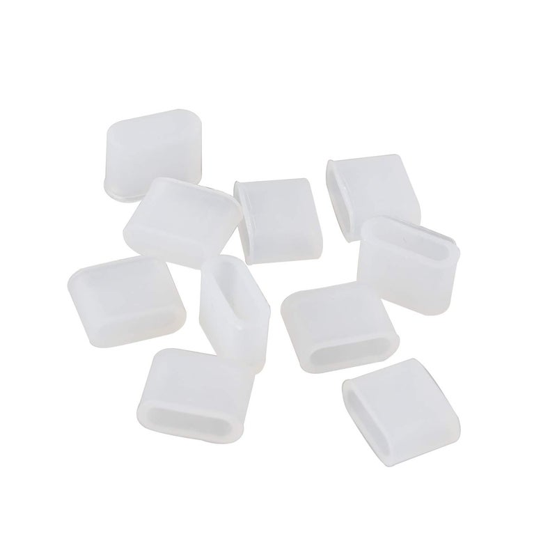 Futheda 10PCS Silicone USB 3.1 Type C Male Interface Port Plug Cover Stopper Anti Dust Cap Protector - Clear - Image 4